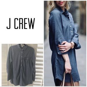 J Crew Sz Lg lightweight chambray tunic